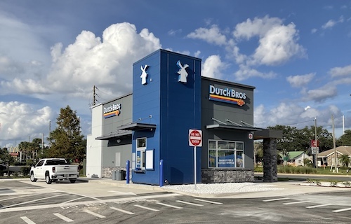 dutch bros roof installation by miller roofing