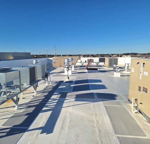 flat roof installation by miller roofing