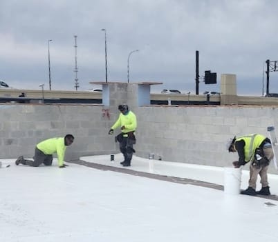 miller roofing installing tpo flat roof